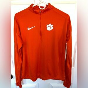 Clemson Tigers 1/4 Zip Pullover WOMENS Medium Nike Dri-Fit Orange